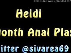 Heidi's pregnant anal play with toy