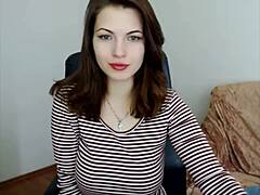 Russian teen masturbates on webcam