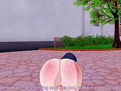 Hinata's voluptuous backside in the game of seduction and commentary