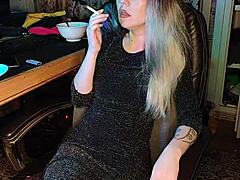 Stepdaughter's smoking fetish: A mature theme